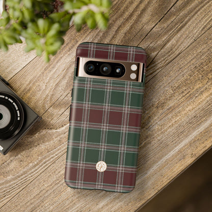 Green & Burgundy Plaid Tough Phone Case