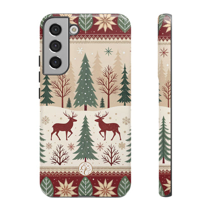 Vintage Christmas Reindeer Tough Phone Case