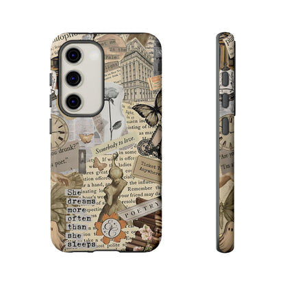 Library Romance Collage Tough Phone Cases