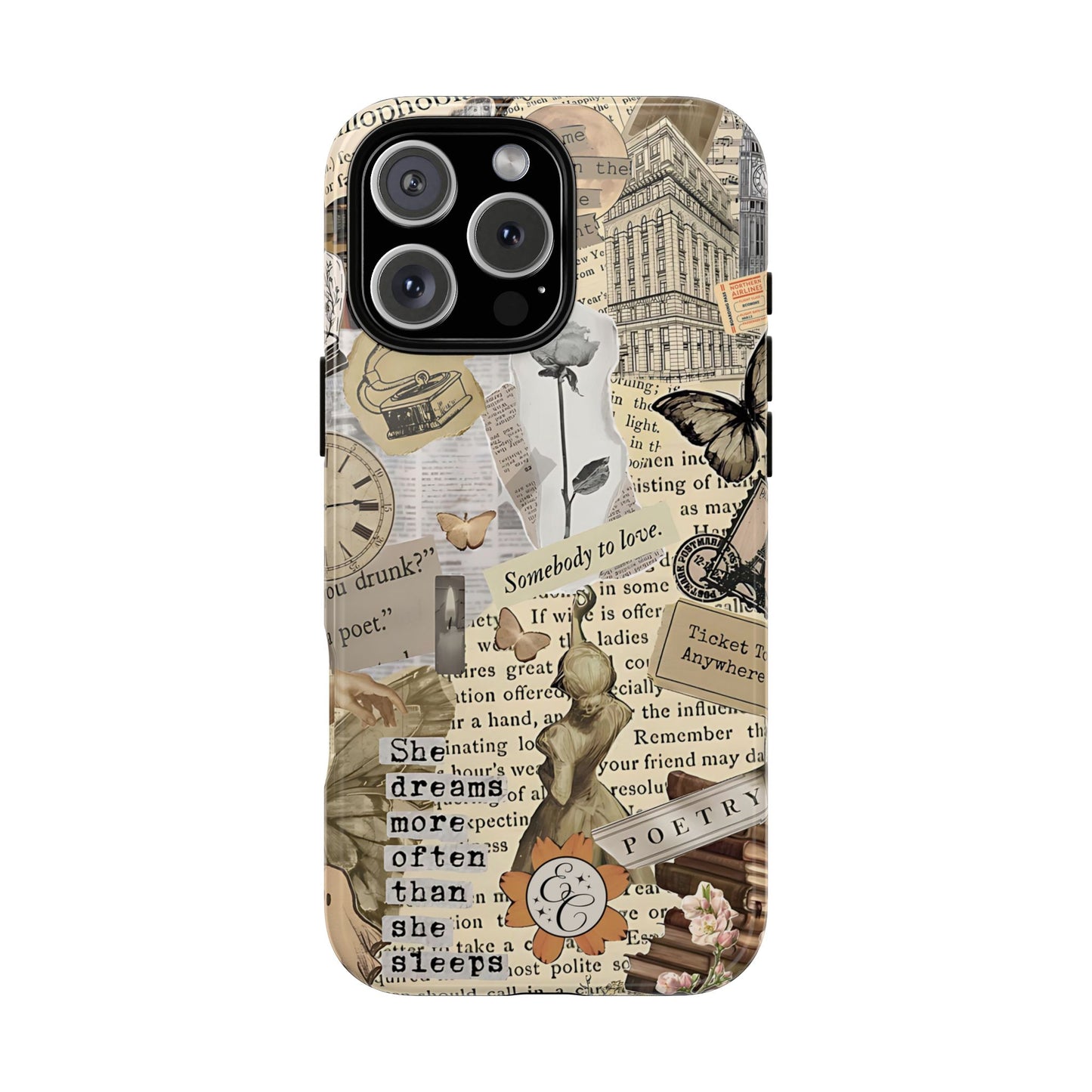 Library Romance Collage Tough Phone Case
