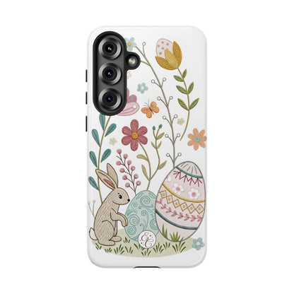 Bunny & Easter Egg Floral Tough Phone Case
