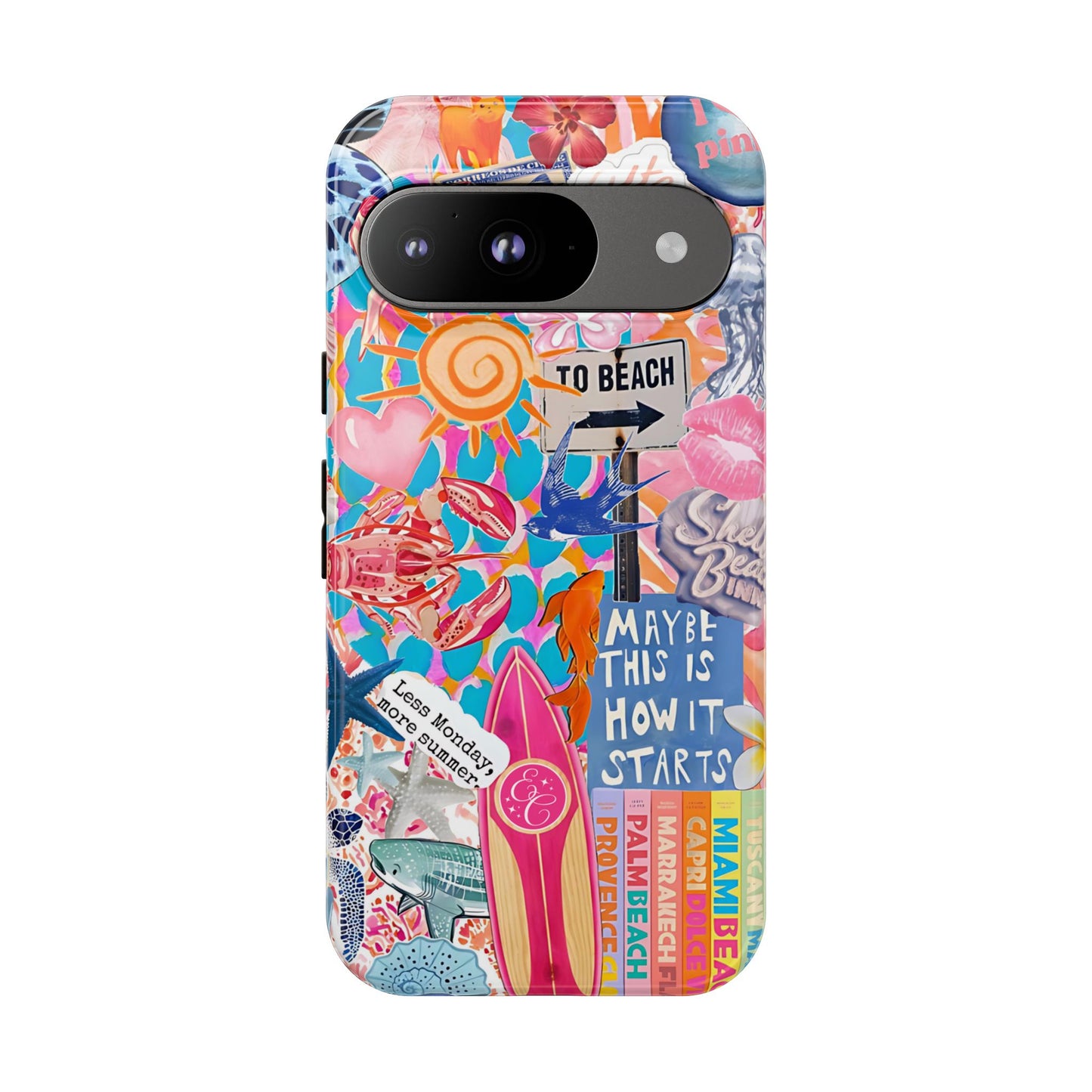 Colorful Beach Collage Tough Phone Case