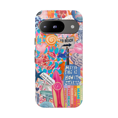 Colorful Beach Collage Tough Phone Case