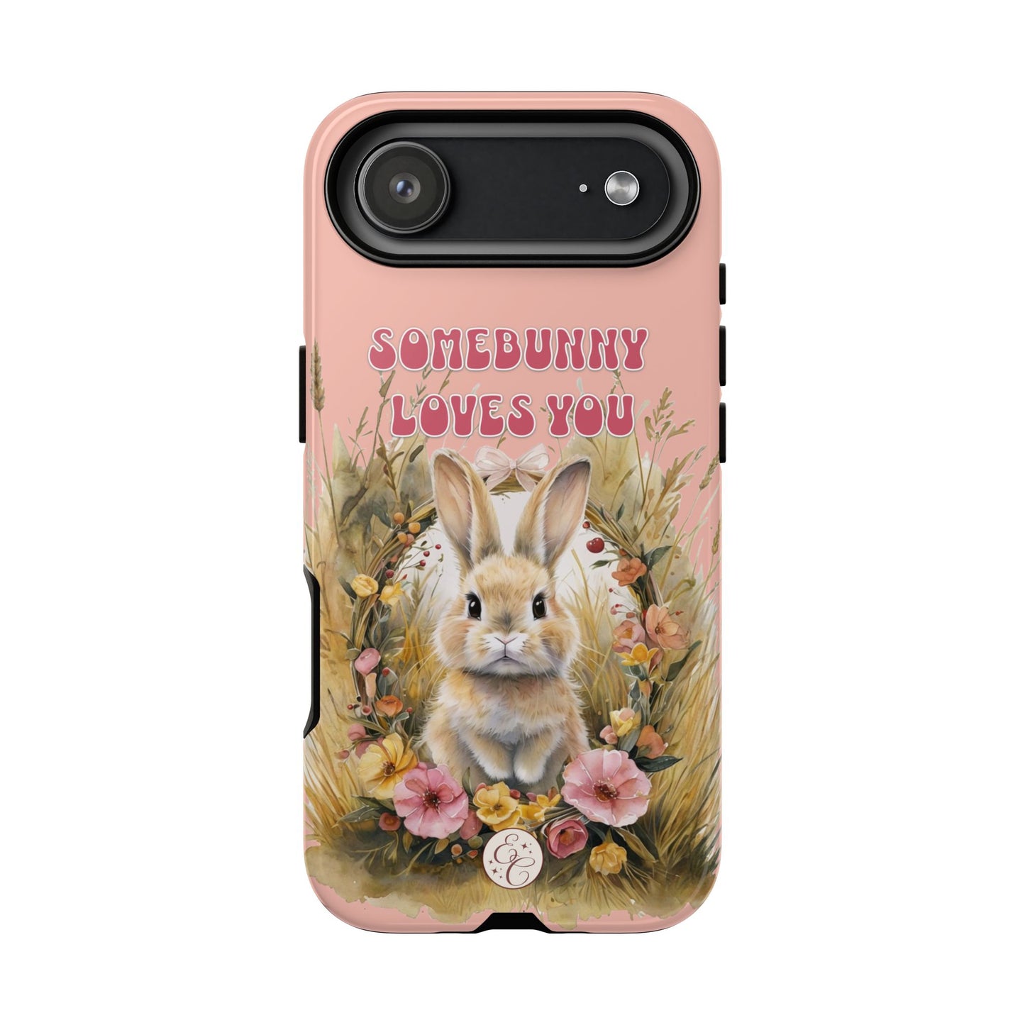 Somebunny Loves You Tough Phone Case - Peach