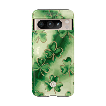 Shamrock Watercolor Pattern Tough Phone Case