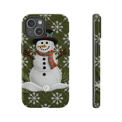 Christmas Snowman Tough Phone Case