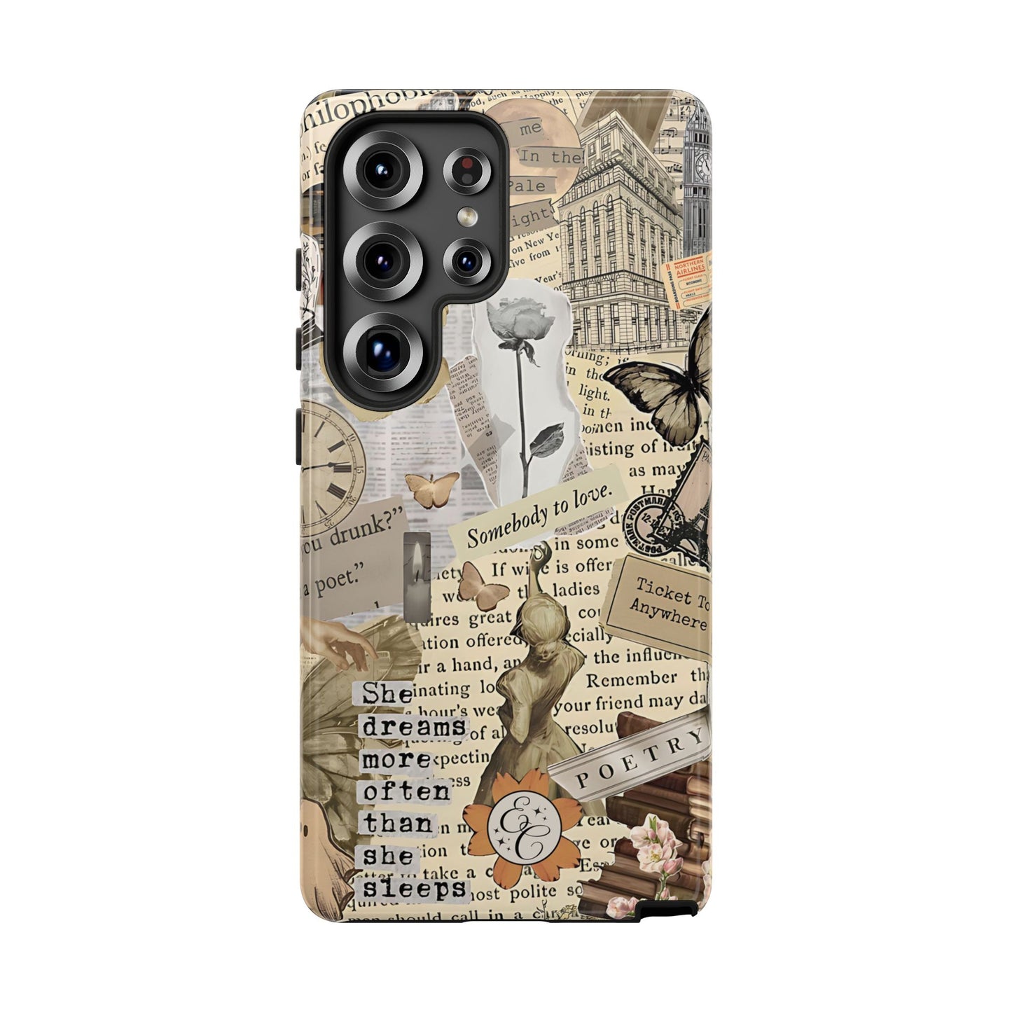 Library Romance Collage Tough Phone Case