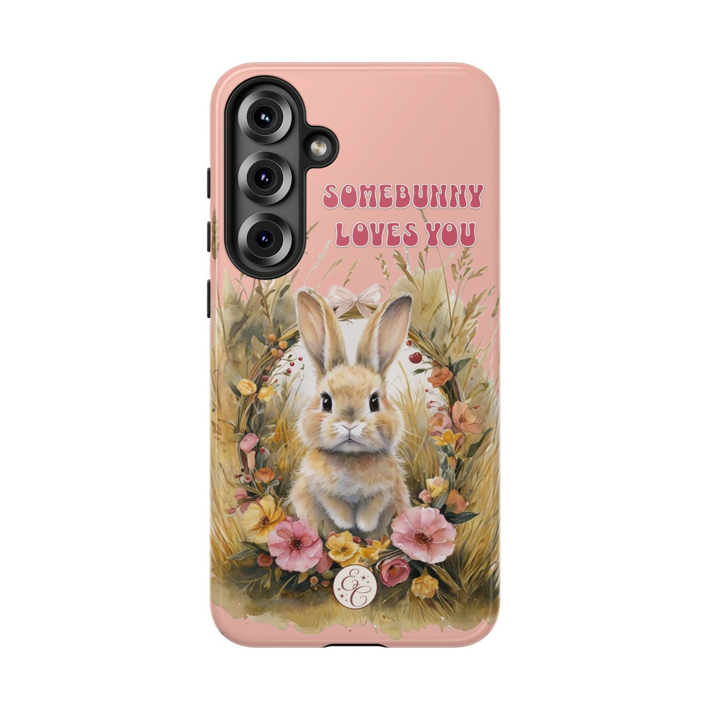 Somebunny Loves You Tough Phone Case - Peach