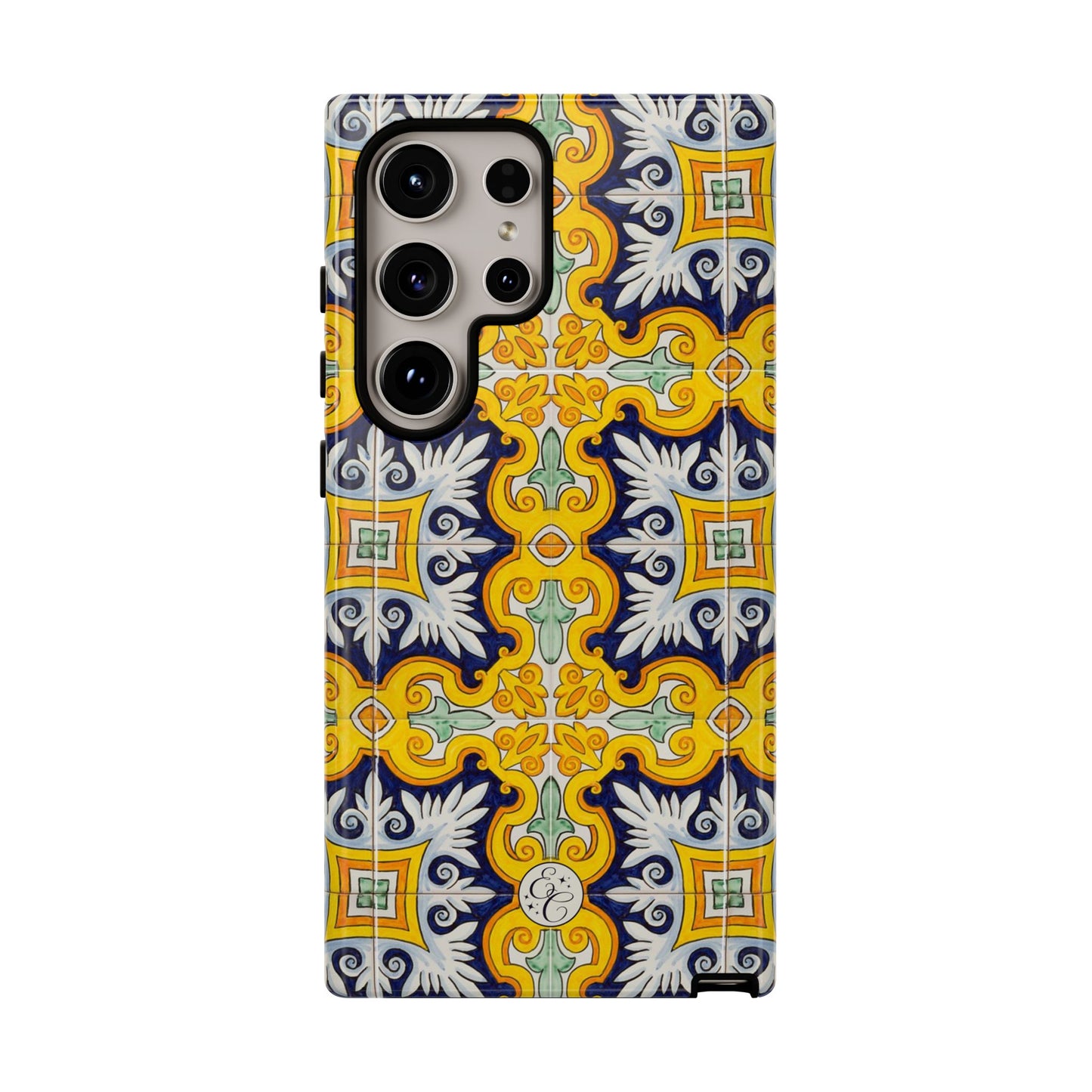 Vintage Floral Tile Tough Phone Case