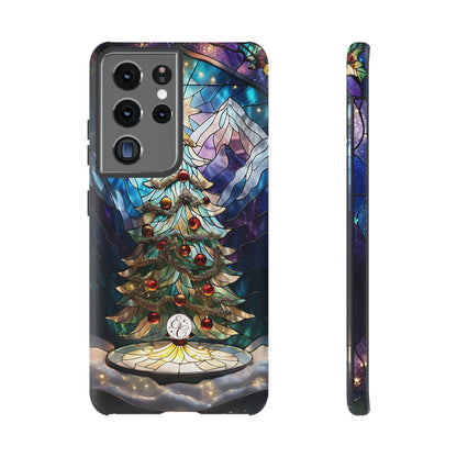 Christmas Tree Stained Glass Tough Phone Case