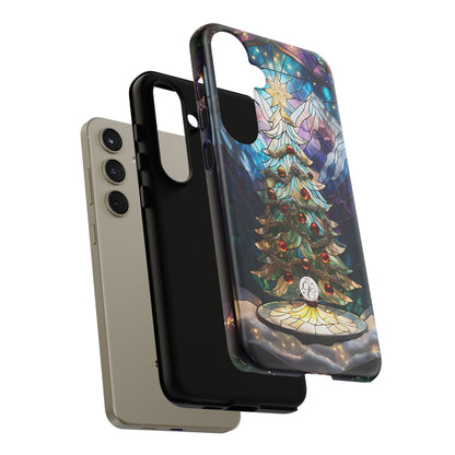 Christmas Tree Stained Glass Tough Phone Case