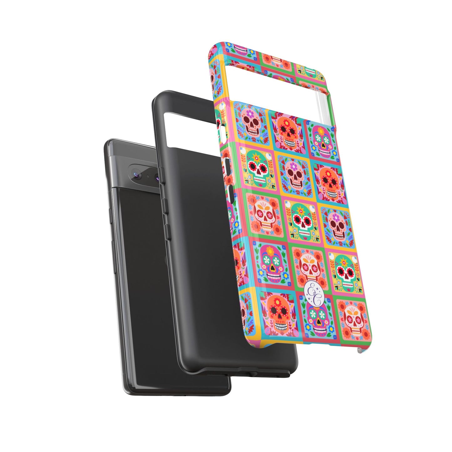 Colorful Sugar Skull Pattern Tough Phone Case