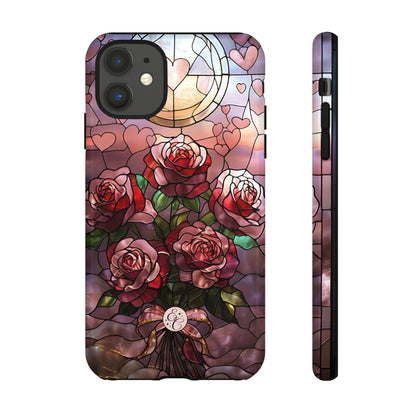 Bouquet of Roses Stained Glass Tough Phone Case