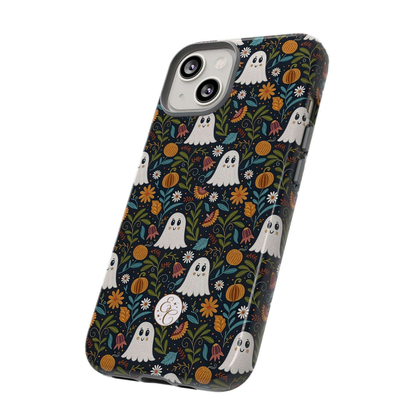 Boho Halloween Ghost Pattern Tough Phone Case