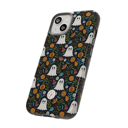 Boho Halloween Ghost Pattern Tough Phone Case