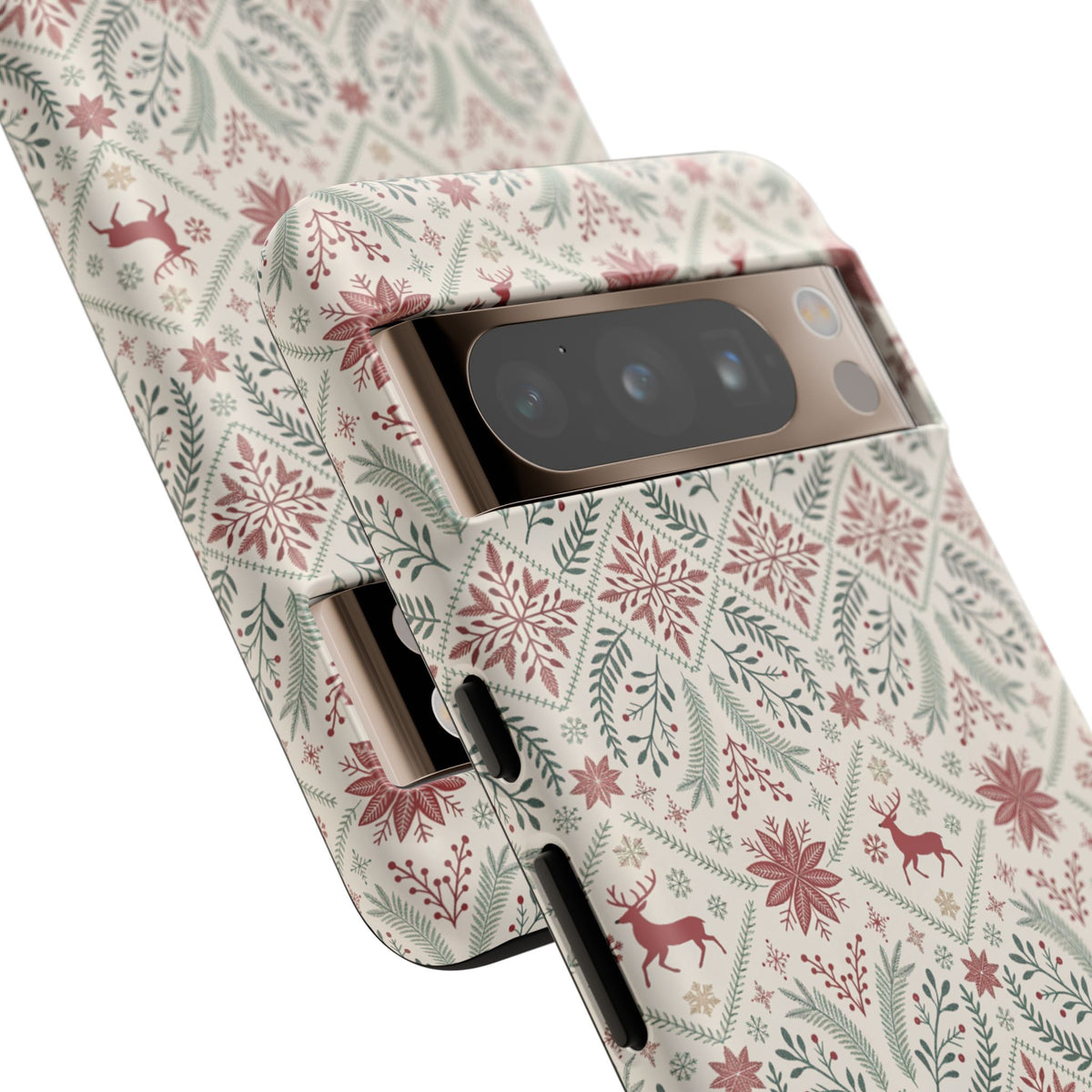 Red Reindeer Christmas Pattern Phone Case