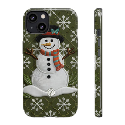 Christmas Snowman Tough Phone Case