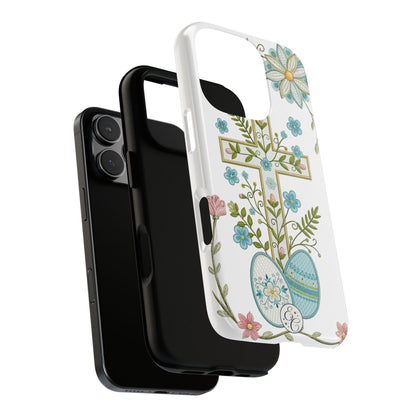 Vintage Easter Floral Cross Tough Phone Case
