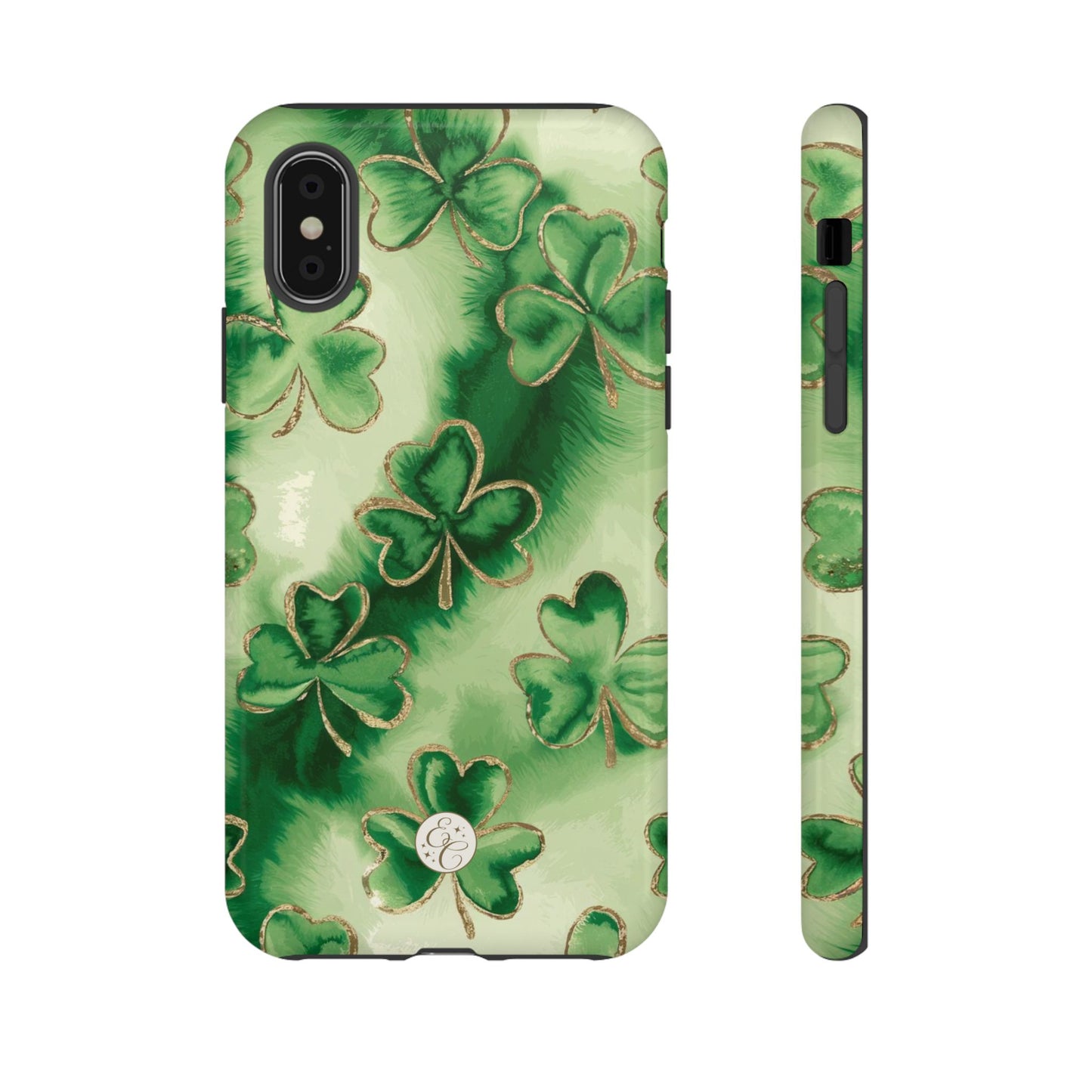 Shamrock Watercolor Pattern Tough Phone Case