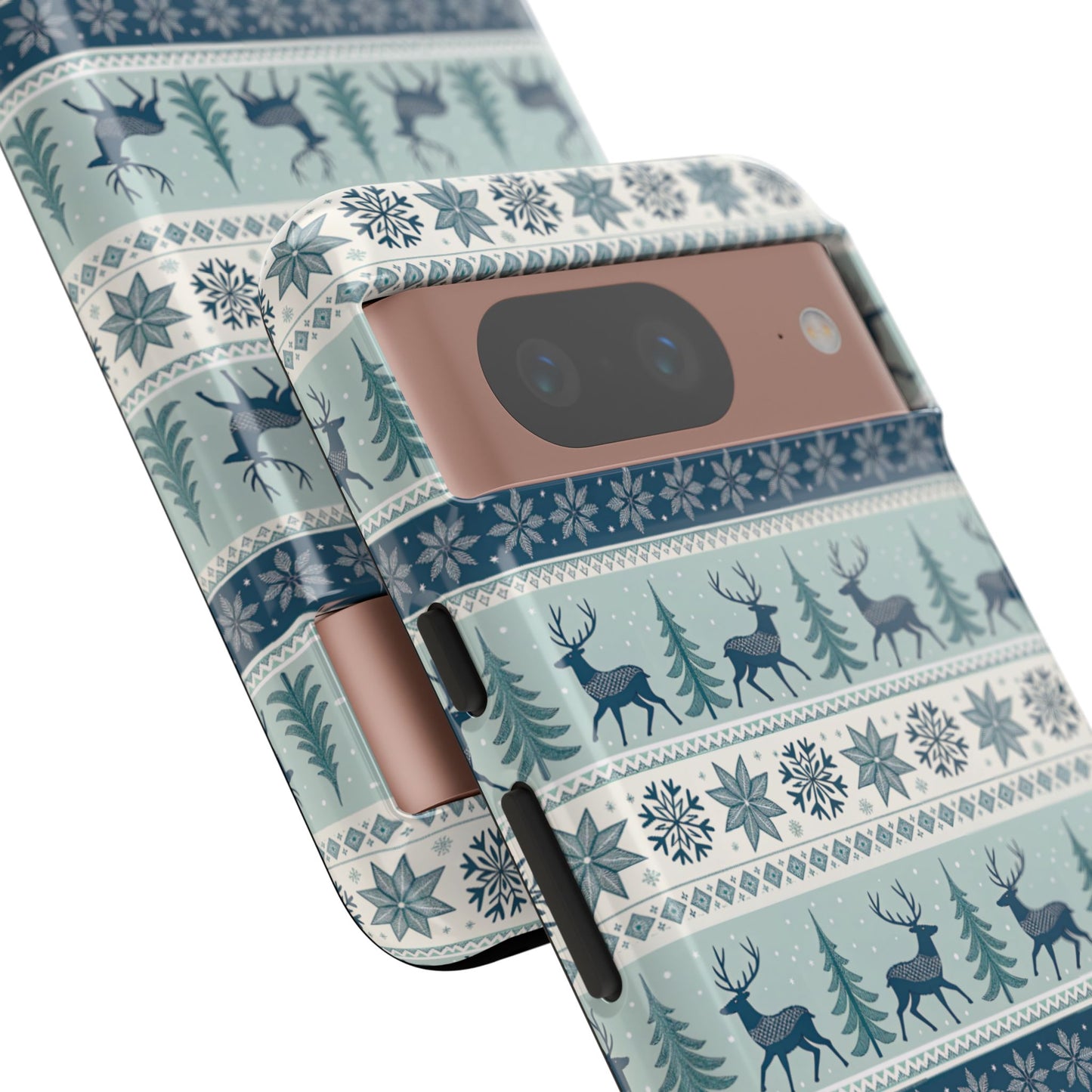 Blue Winter Reindeer Tough Phone Case