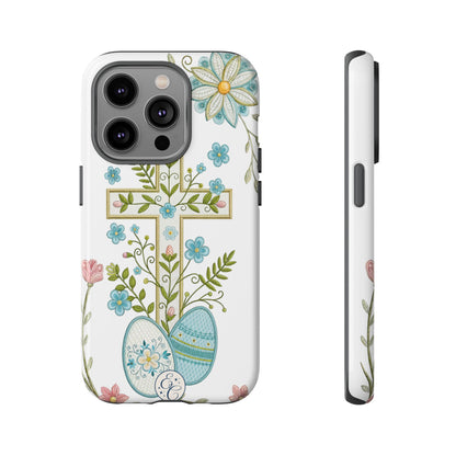 Vintage Easter Floral Cross Tough Phone Case