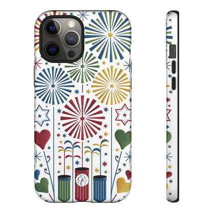 Colorful Fireworks and Stars Tough Phone Case