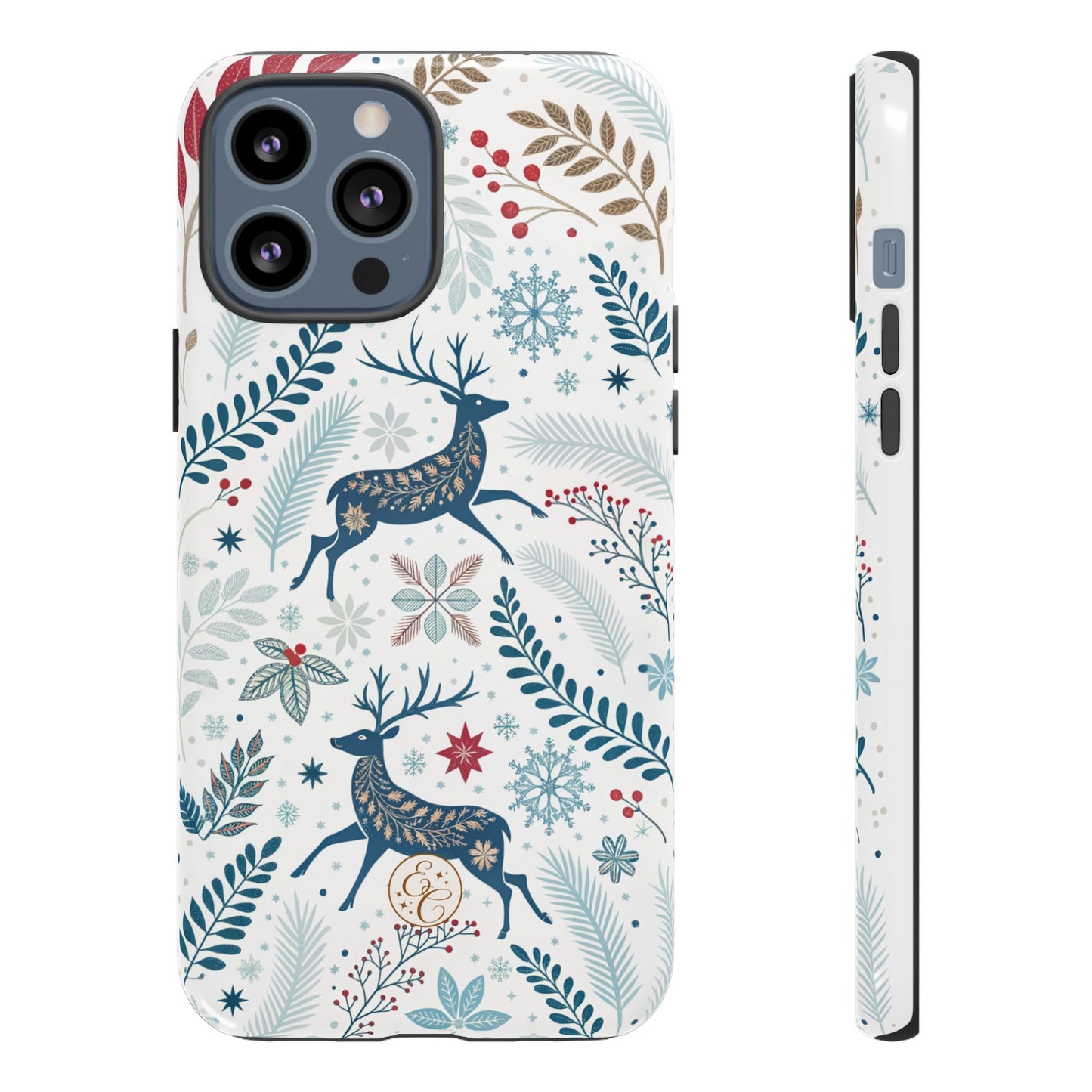 Blue Winter Deer Tough Phone Case