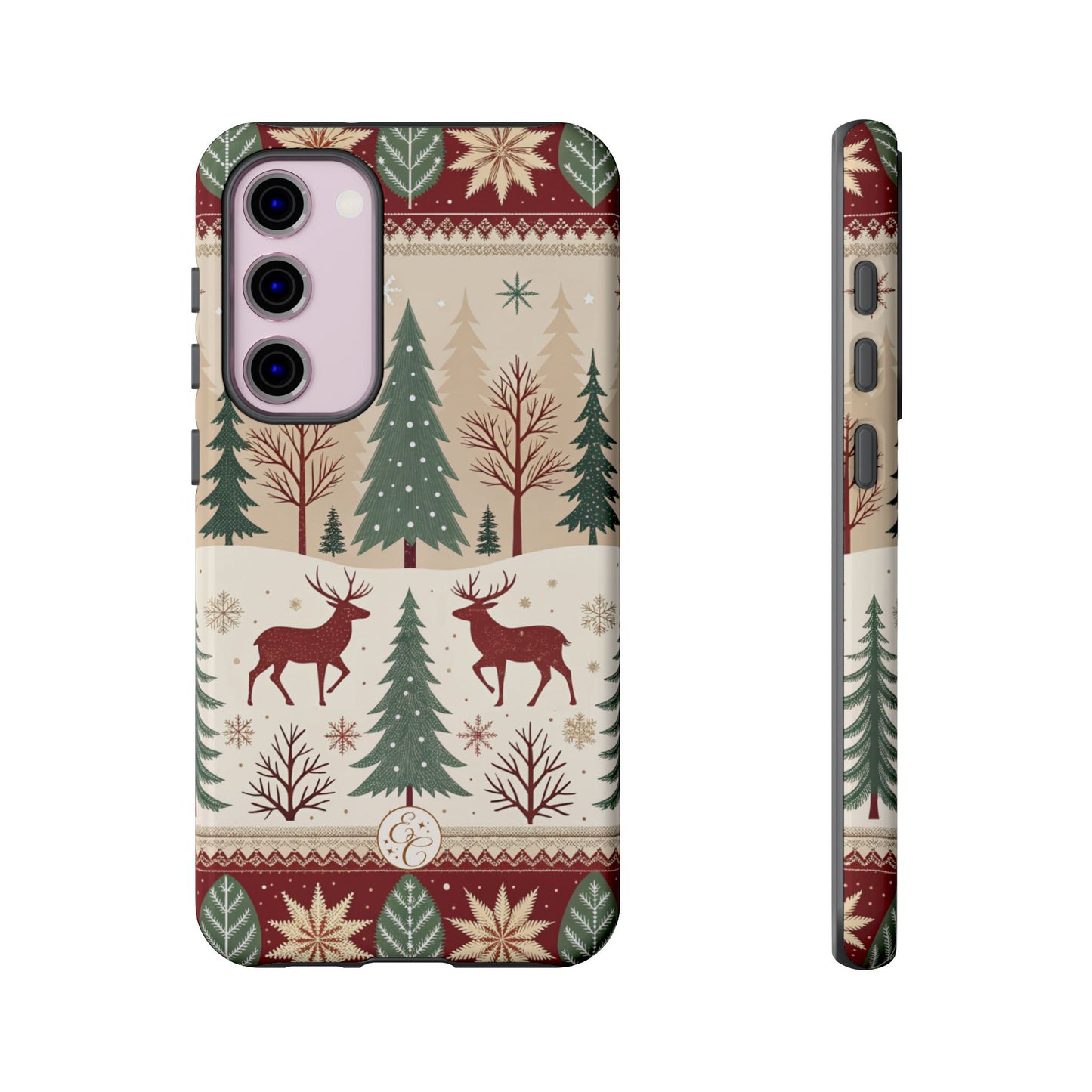 Vintage Christmas Reindeer Tough Phone Case