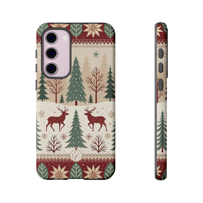 Vintage Christmas Reindeer Tough Phone Case