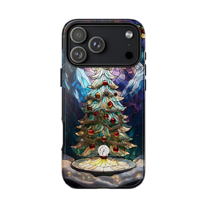 Christmas Tree Stained Glass Tough Phone Case