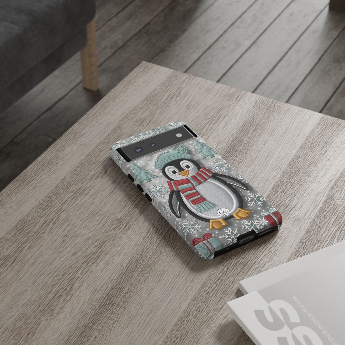 Cute Christmas Penguin Tough Phone Case