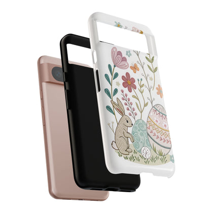 Bunny & Easter Egg Floral Tough Phone Case