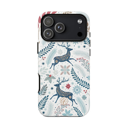 Blue Winter Deer Phone Case