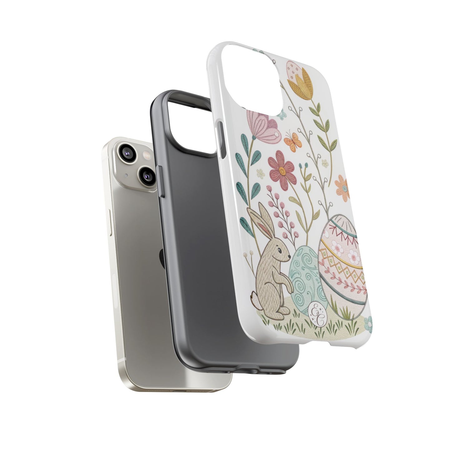 Bunny & Easter Egg Floral Tough Phone Case