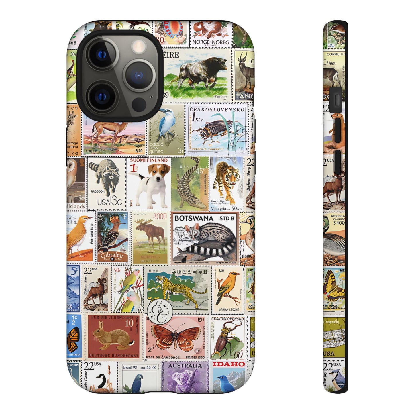 Wildlife Stamp Collage Tough Phone Case