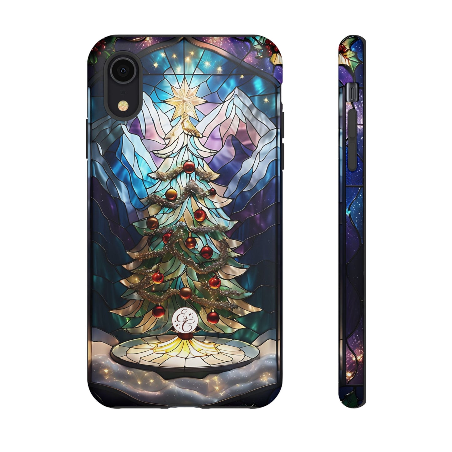 Christmas Tree Stained Glass Tough Phone Case