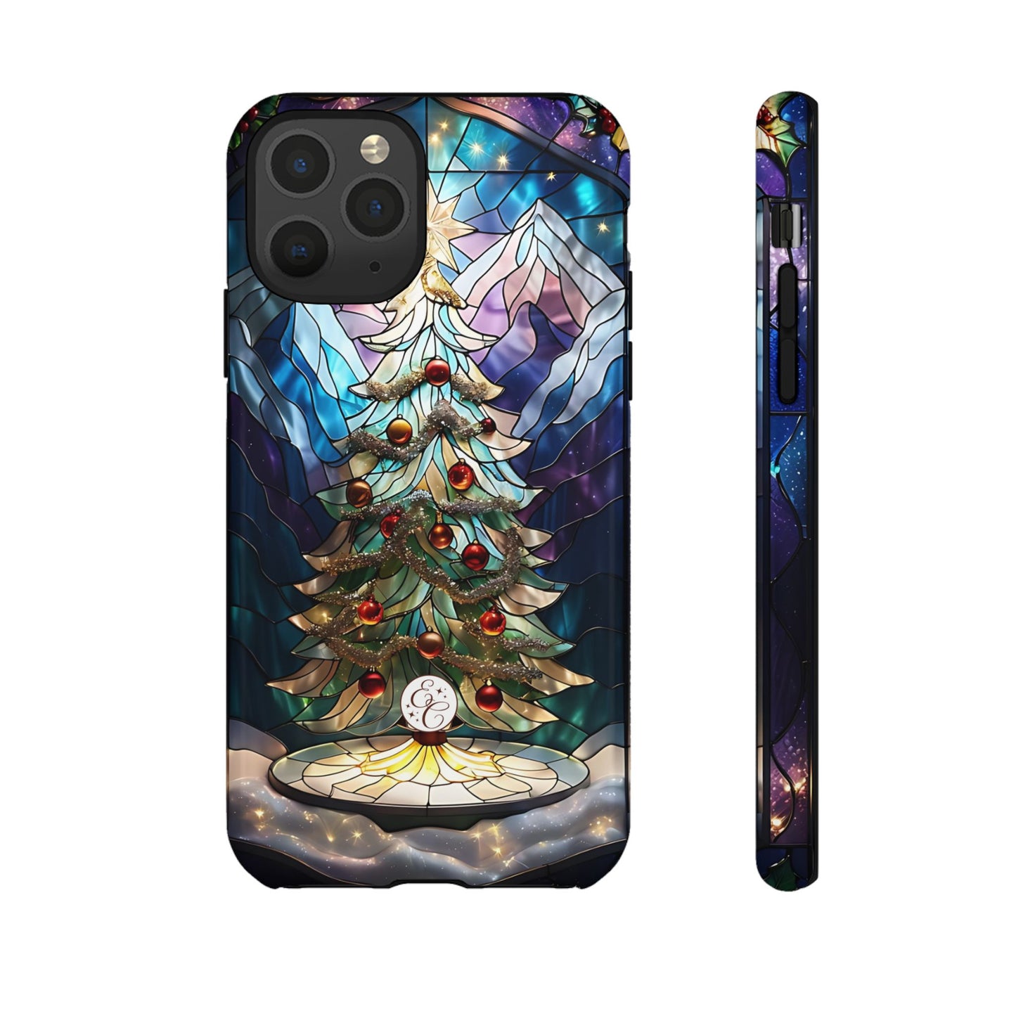 Christmas Tree Stained Glass Tough Phone Case