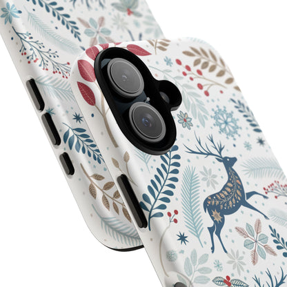 Blue Winter Deer Tough Phone Case