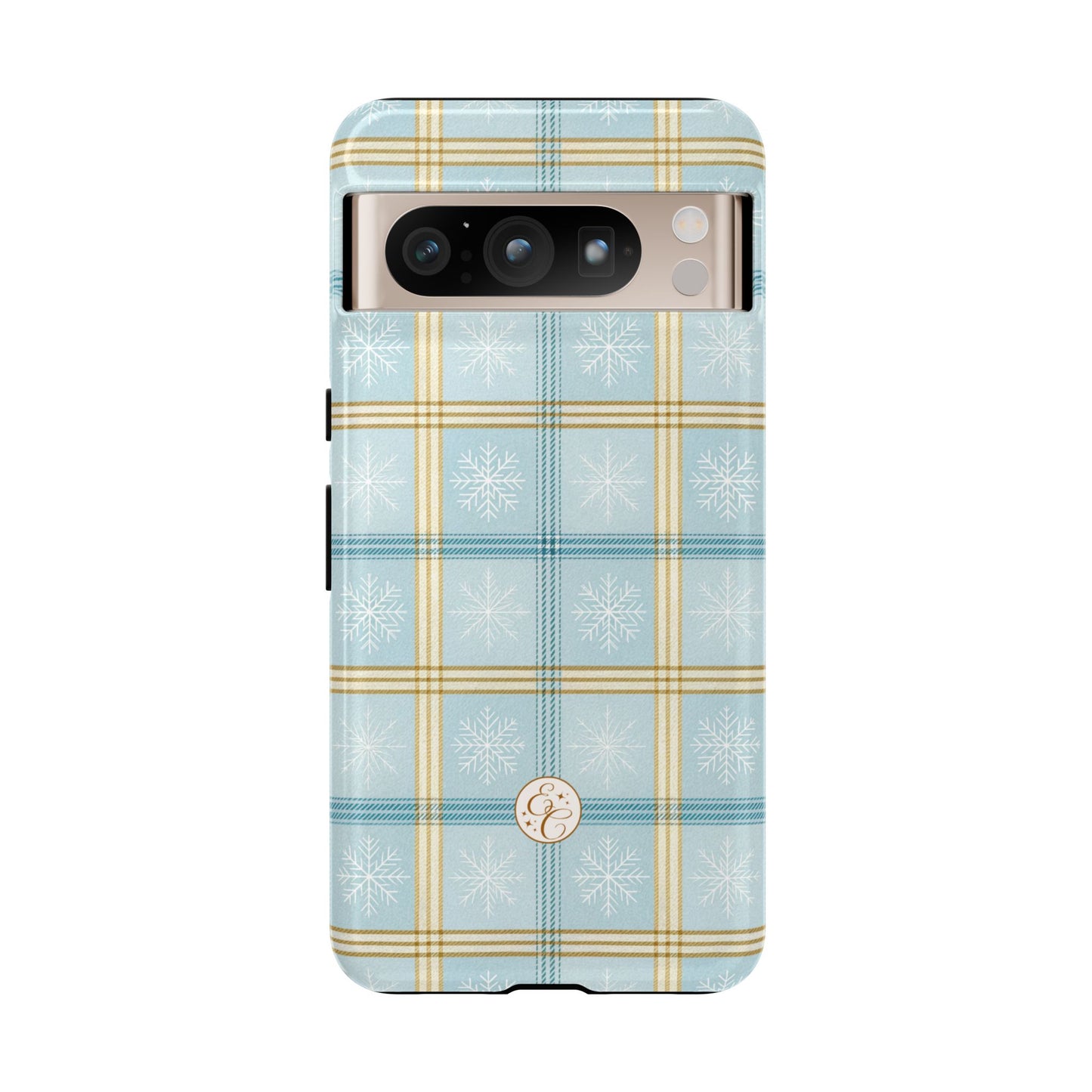 Blue Winter Plaid Tough Phone Case