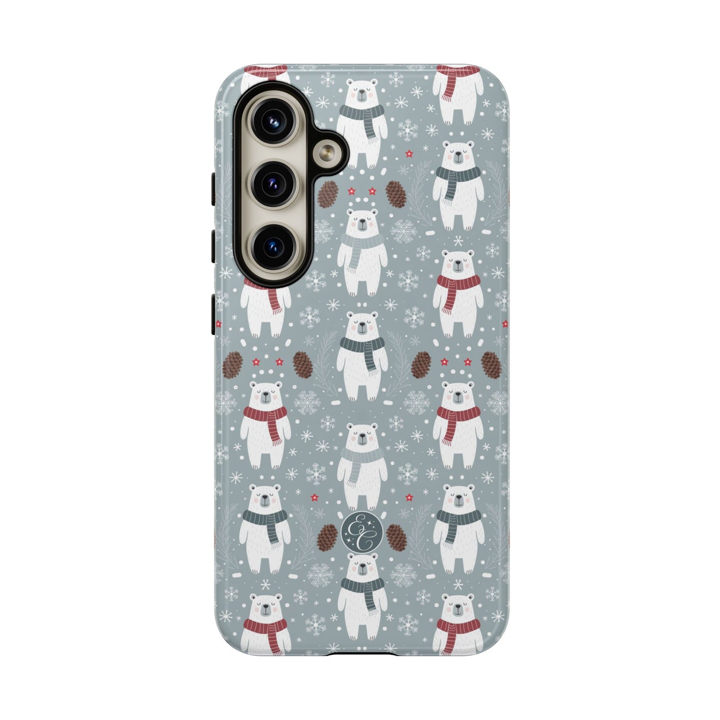 Cute Polar Bear Pattern Tough Phone Case