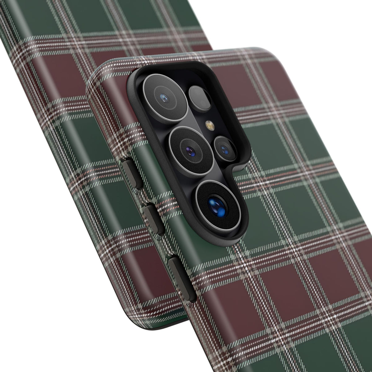 Green & Burgundy Plaid Christmas Phone Case