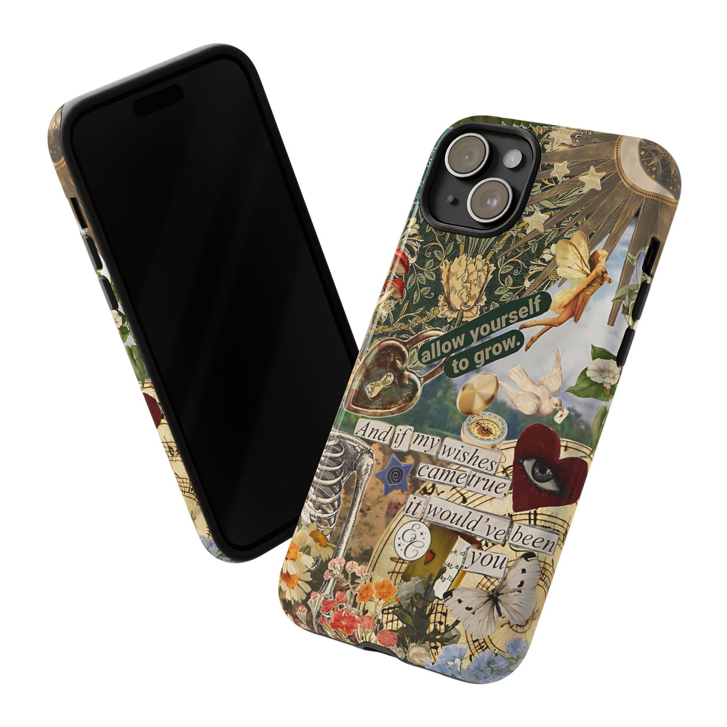 Vintage Cottage Collage Tough Phone Case