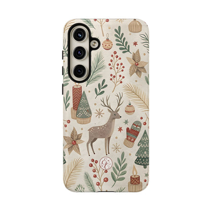 Rustic Christmas Reindeer Tough Phone Case