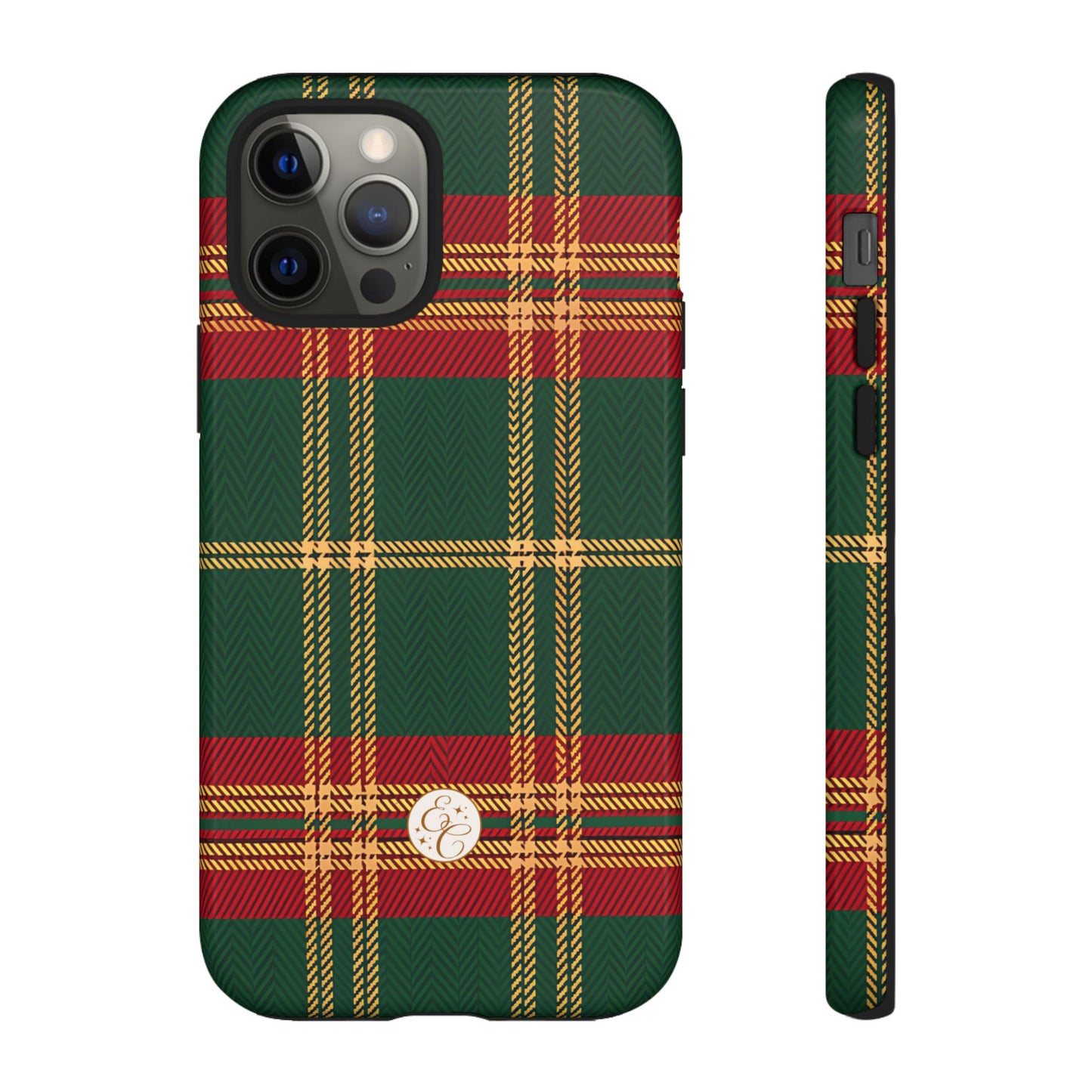 Green Red & Gold Plaid Tough Phone Case