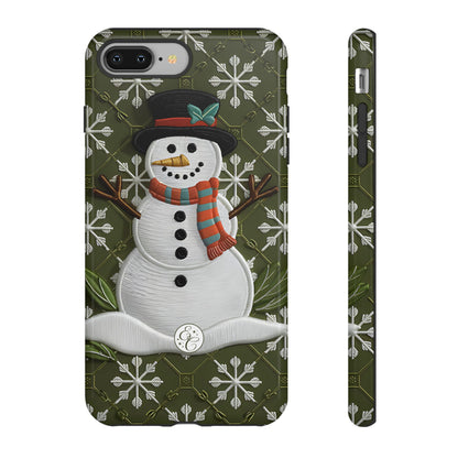 Christmas Snowman Tough Phone Case