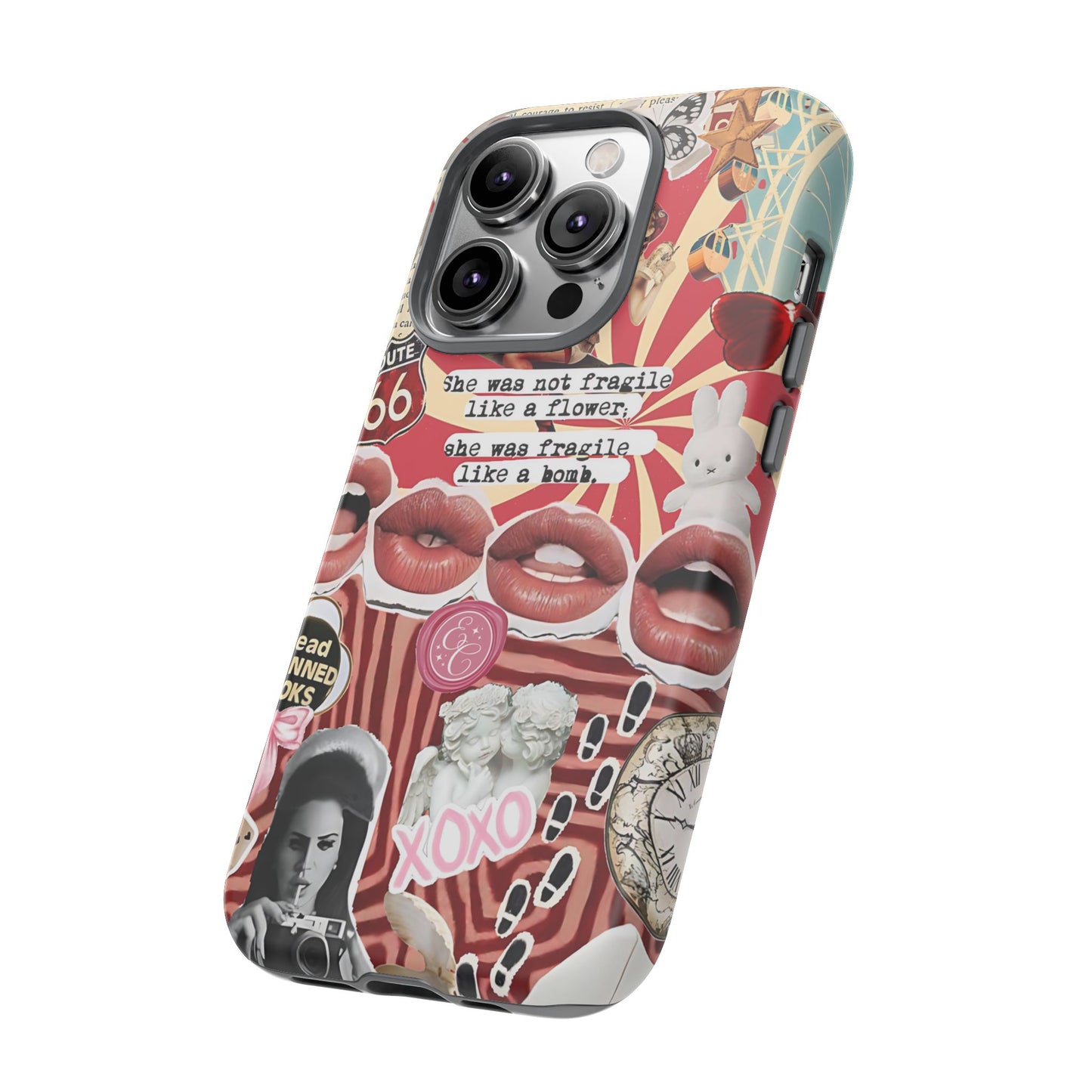 Retro Feminist Collage Tough Phone Case