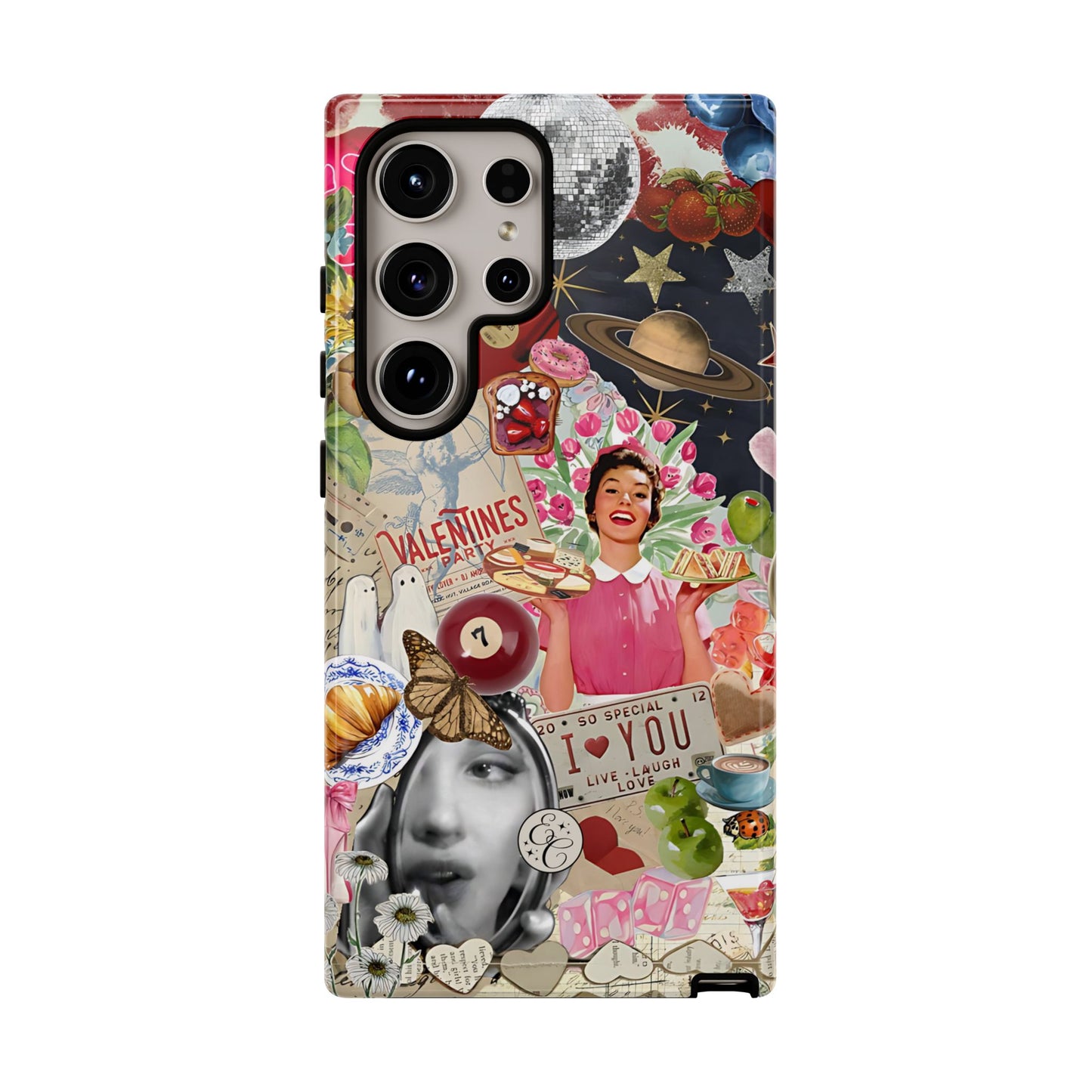 Retro Aesthetic Collage Art Tough Phone Case