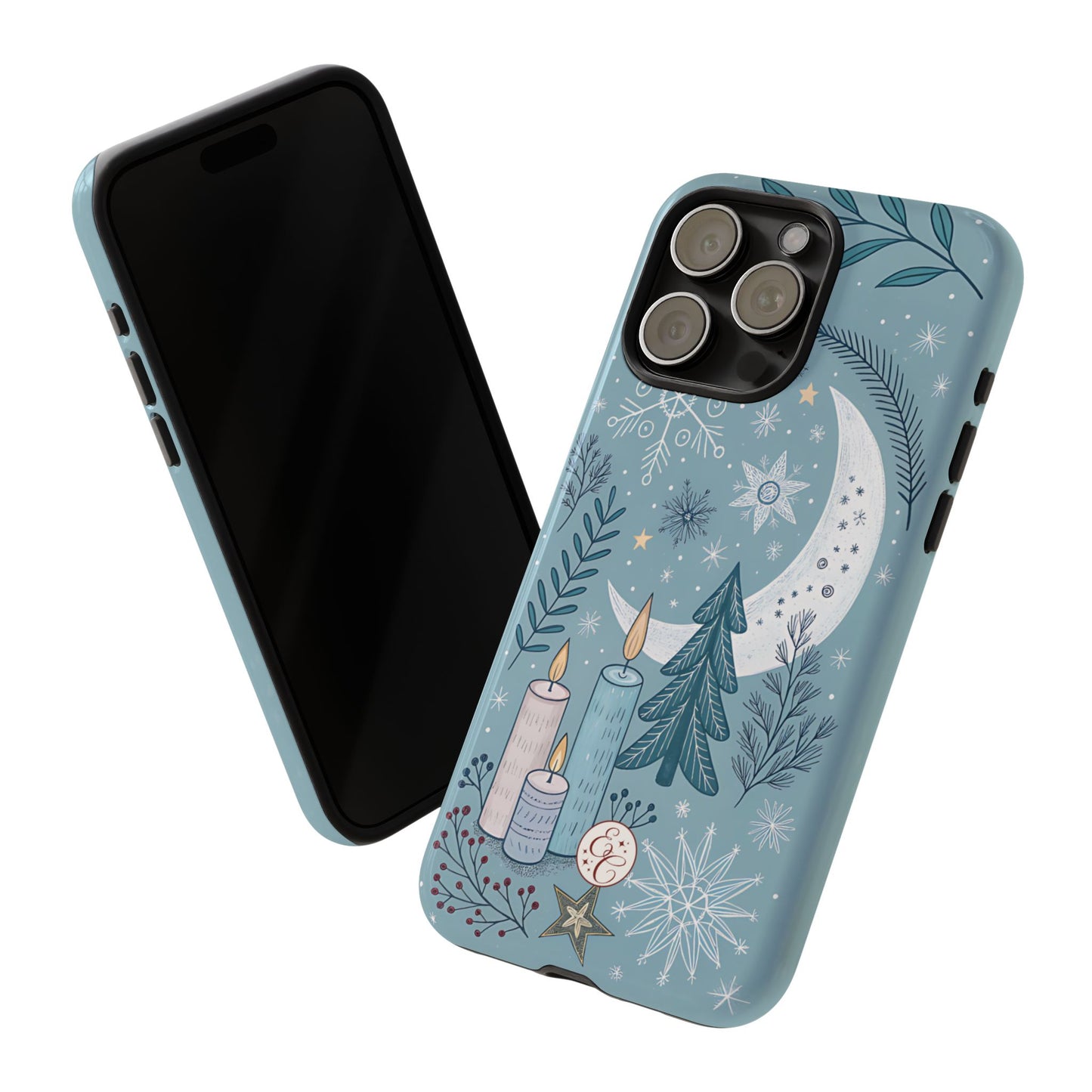 Winter Moon & Candles Tough Phone Case
