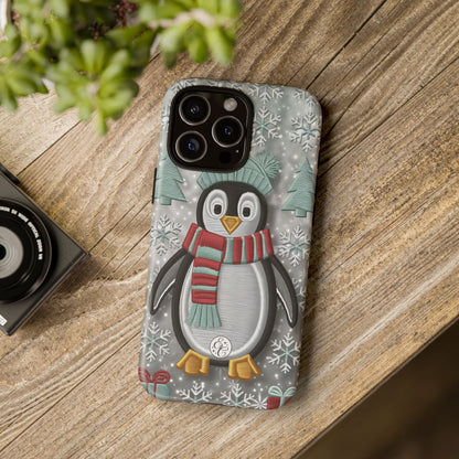 Cute Christmas Penguin Tough Phone Case