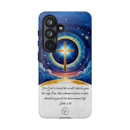 Celestial Cross - John 3:16 Tough Phone Case